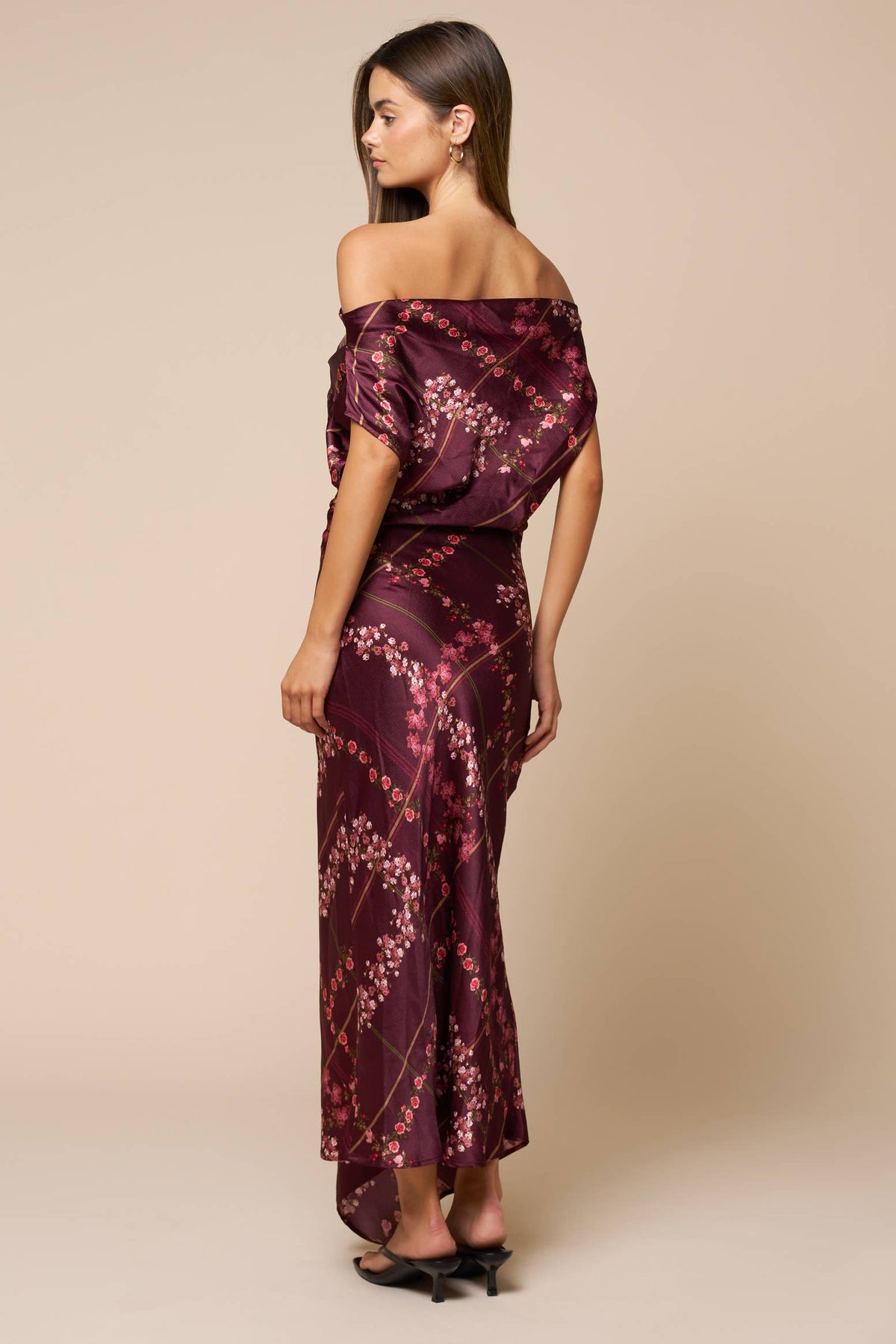 Off-Shoulder Floral Maxi Dress