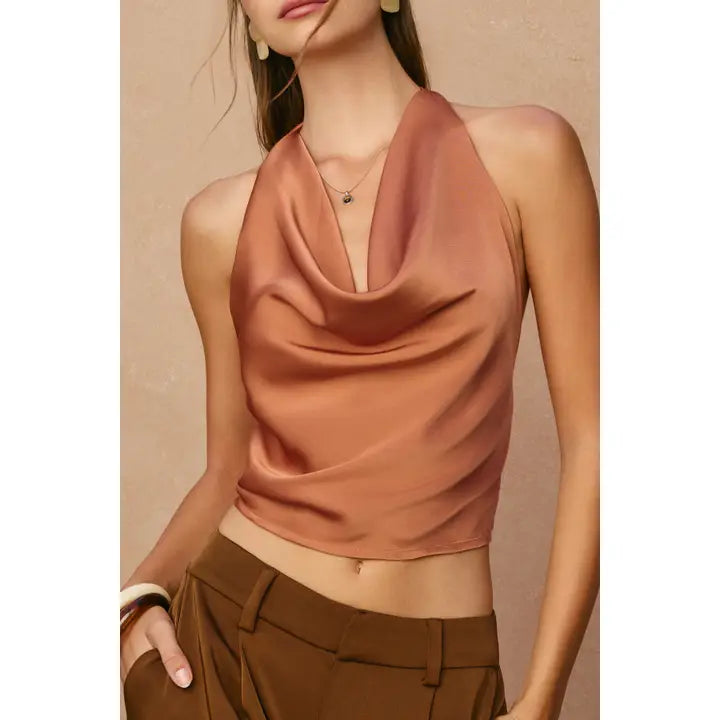 Satin Halter Top
