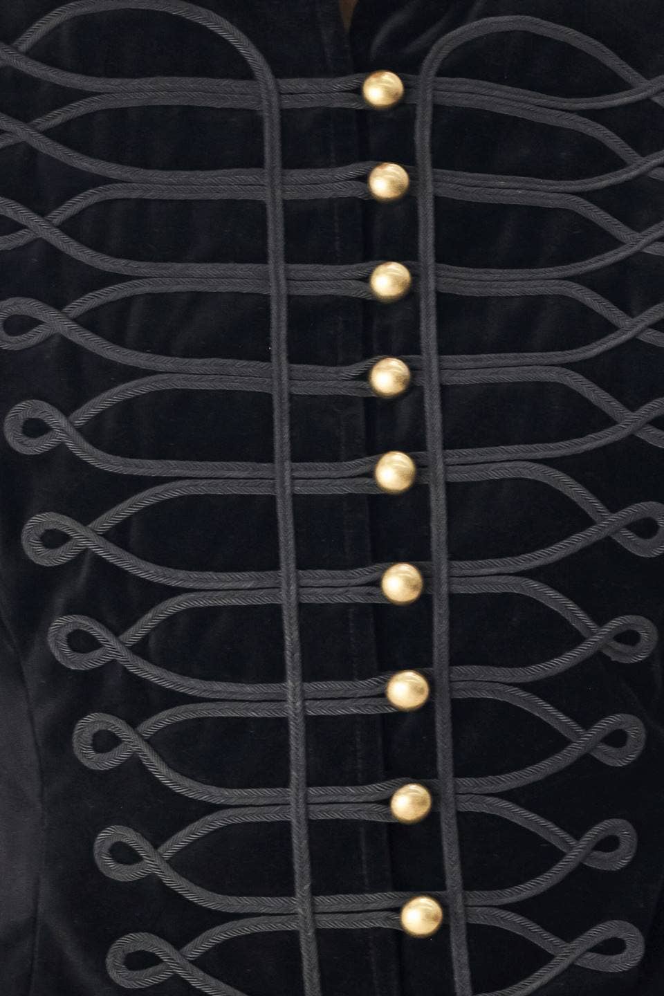A velvet military style vest