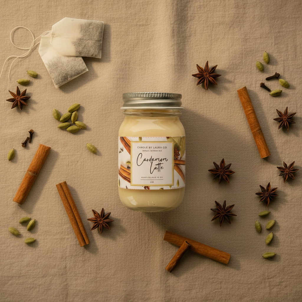 2 oz Mini Mason Cardamom Latte Soy Jar Candle