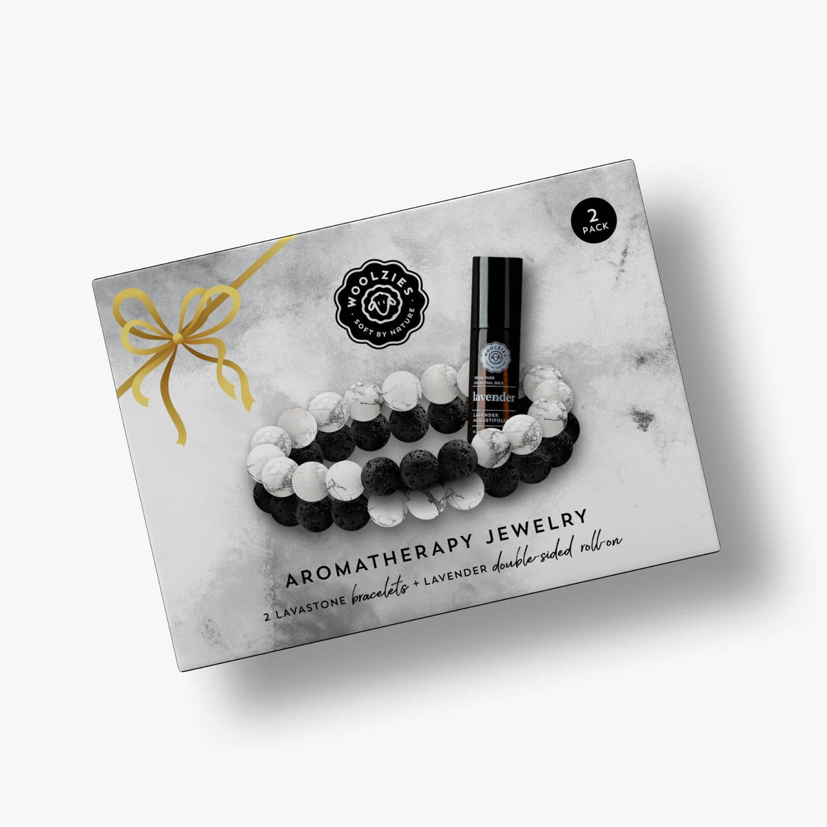 Aromatherapy Lavastone Bracelet Set 2 BRACELETS ONE ROLL ON