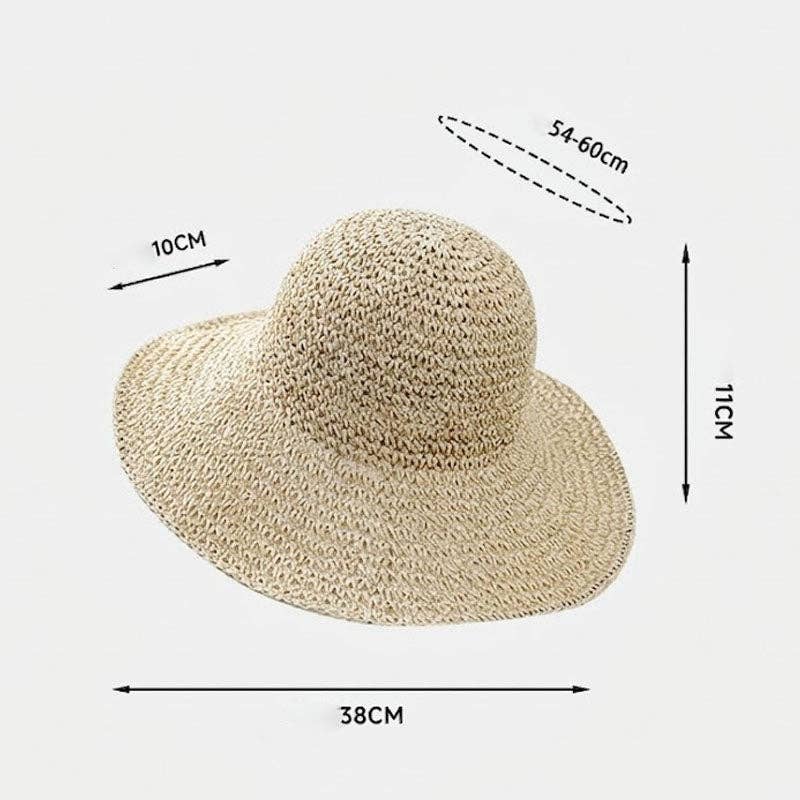 Trendy Wide Brim Woven Straw Sun Hat