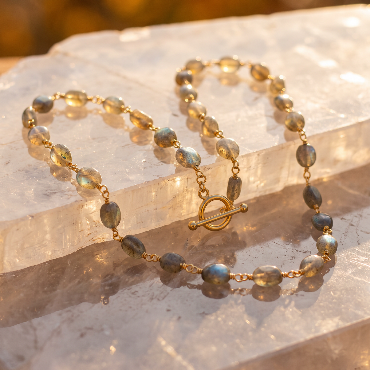 Tidal Moon Labradorite Necklace