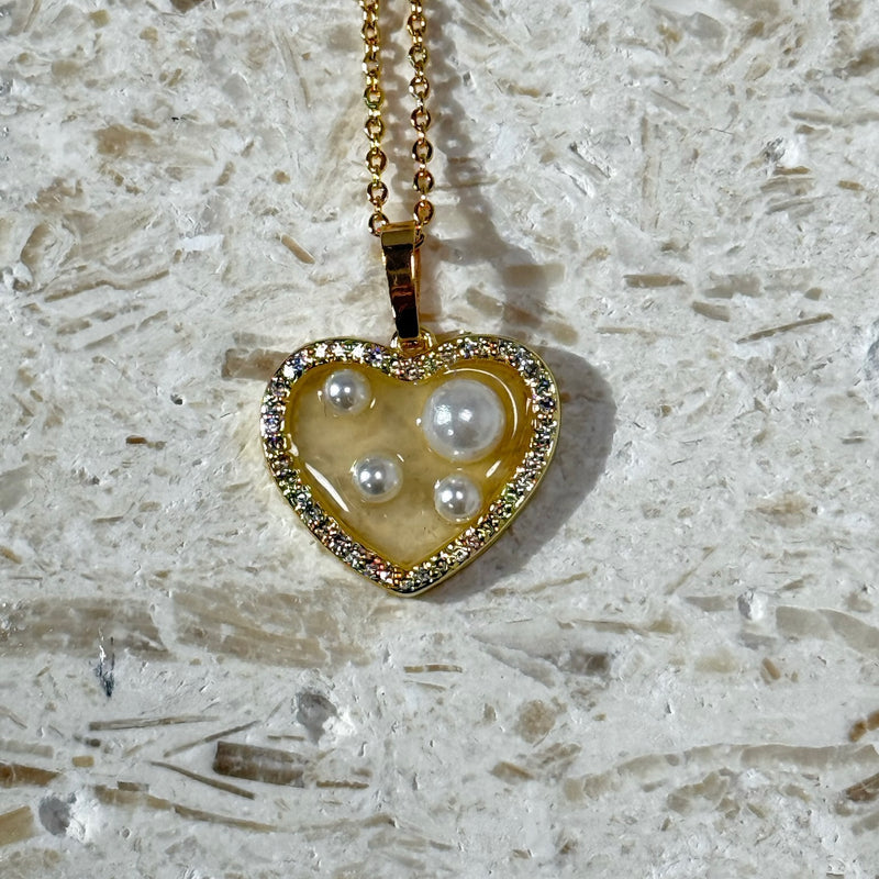 Snow Heart Necklace Detail