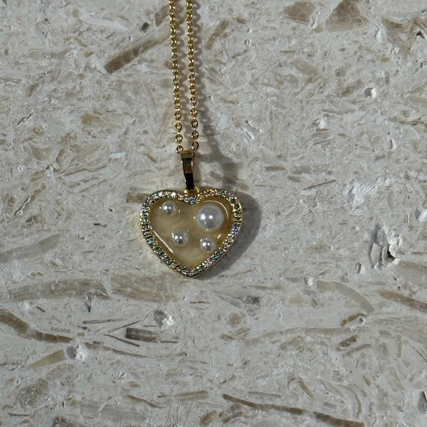 Snow Heart Necklace
