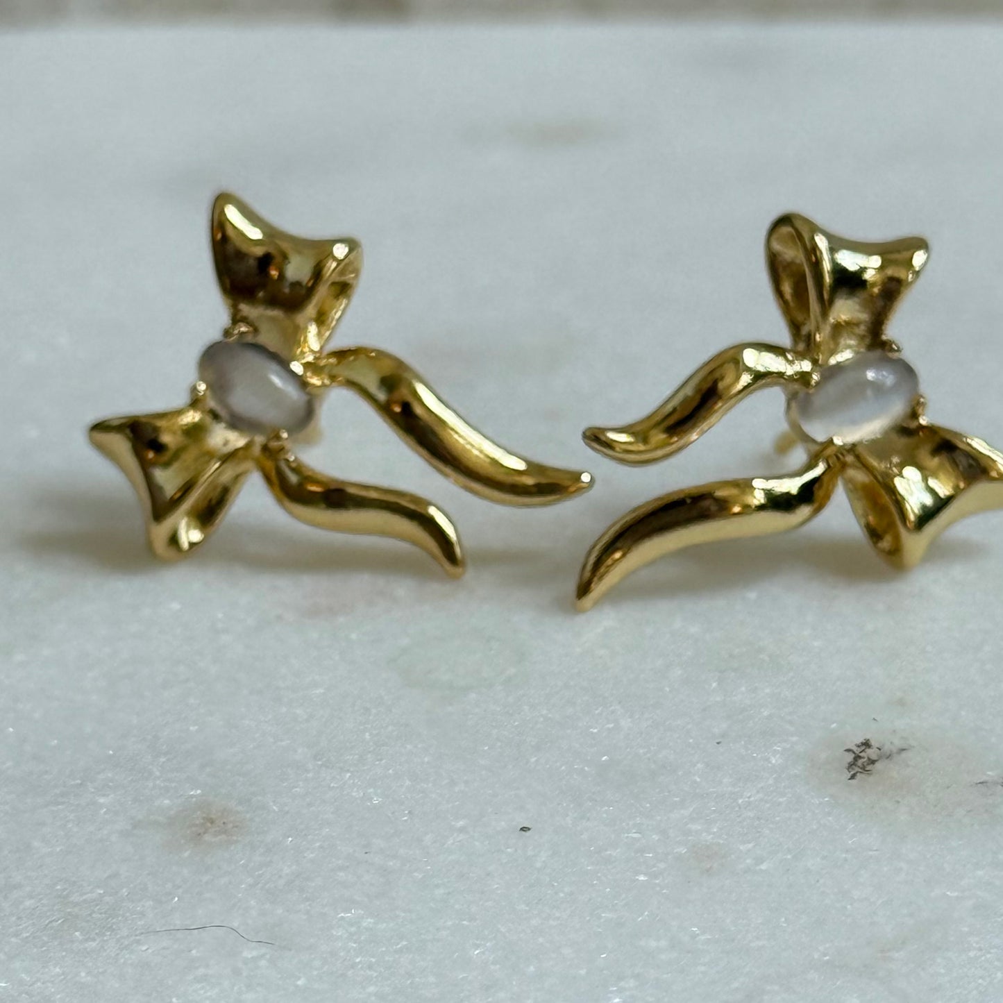 Moonlit Bow Studs