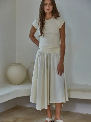 Asymetrical Natural Skirt