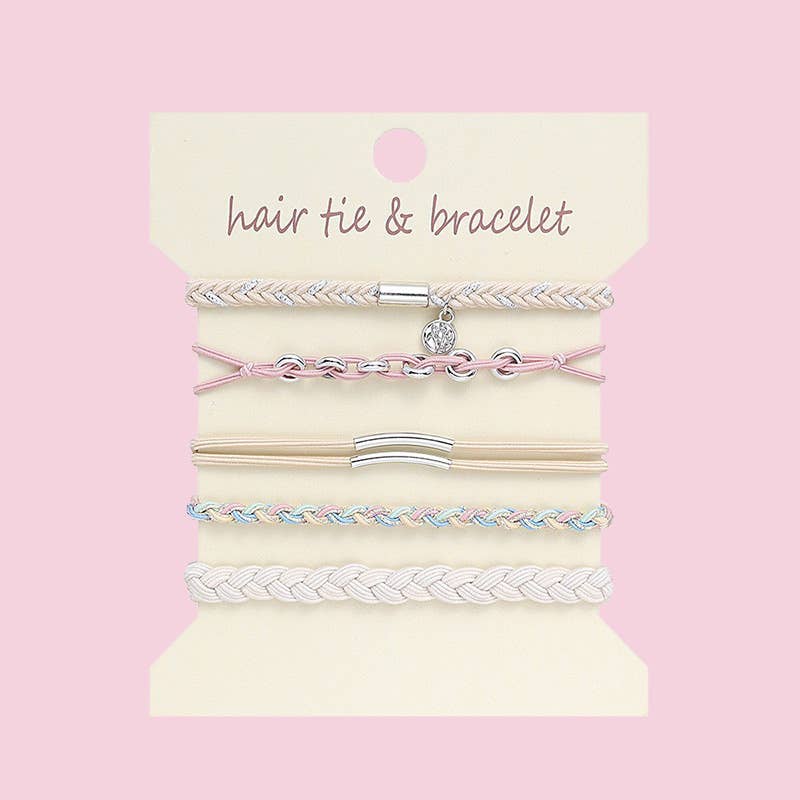 Boho 2-in-1 Hair Tie & Bracelet Set