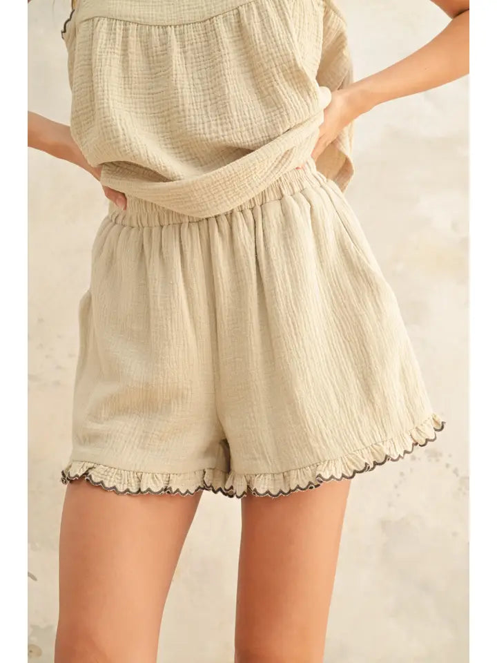 Scalloped Edge Shorts
