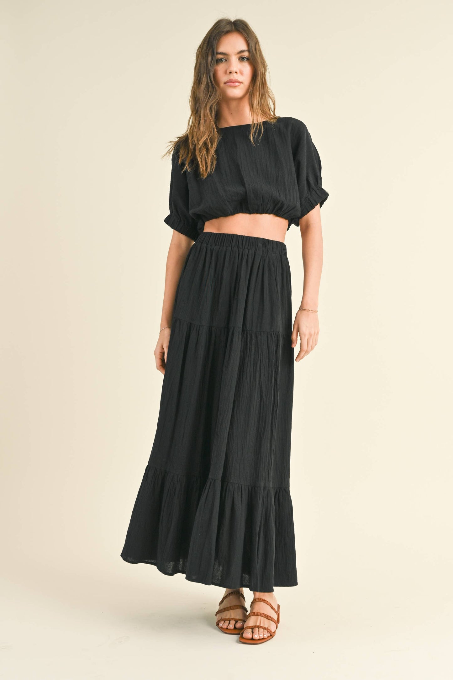 MMT998 BOAT NECK SHORT TOP