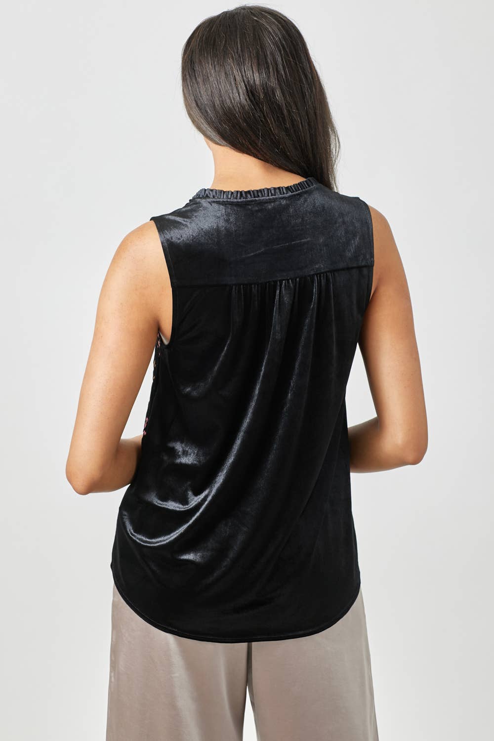 Burn-Out Velvet Blouse