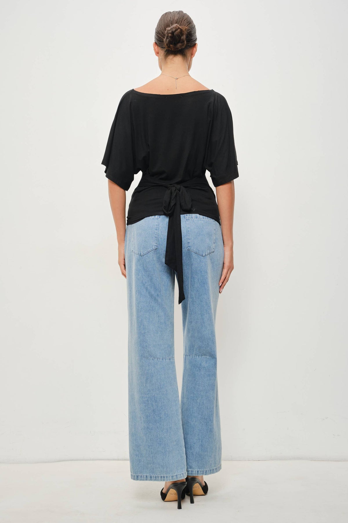 LANA BOAT NECK TIE BACK KNIT TOP