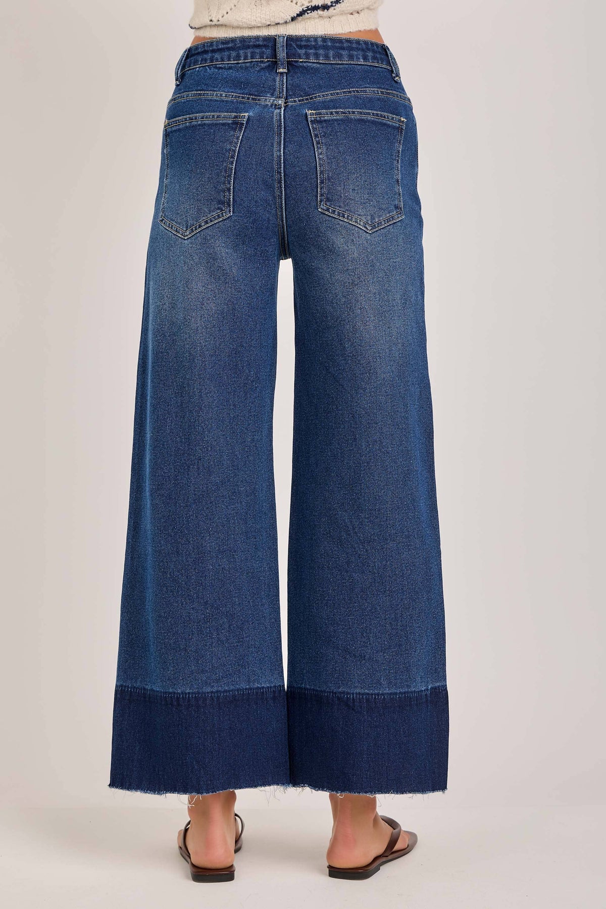 MID RISE WIDE LEG DENIM JEANS FRONT SEAM_JLB80128-01