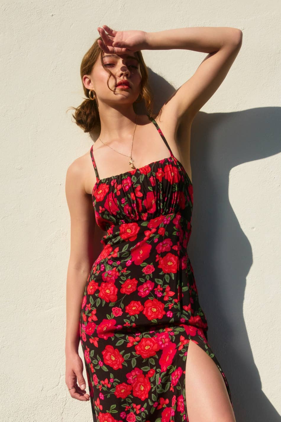 Hearts On Fire Tie Back Midi Dress