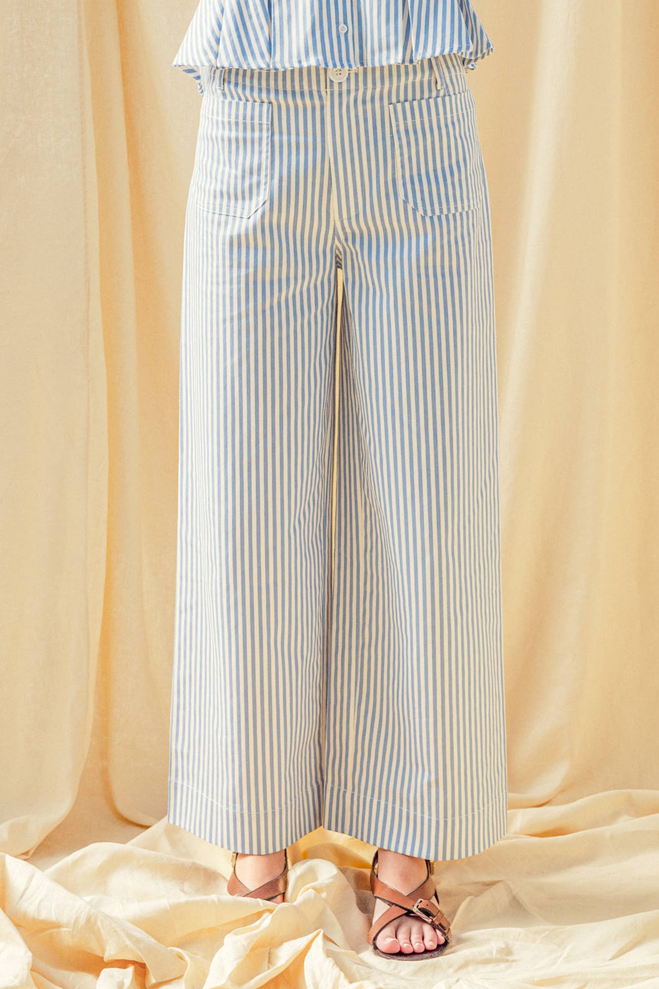 P6122ST   STRIPE STRETCH FABRIC POCKET FRONT PANTS