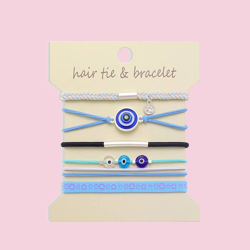 Boho 2-in-1 Hair Tie & Bracelet Set