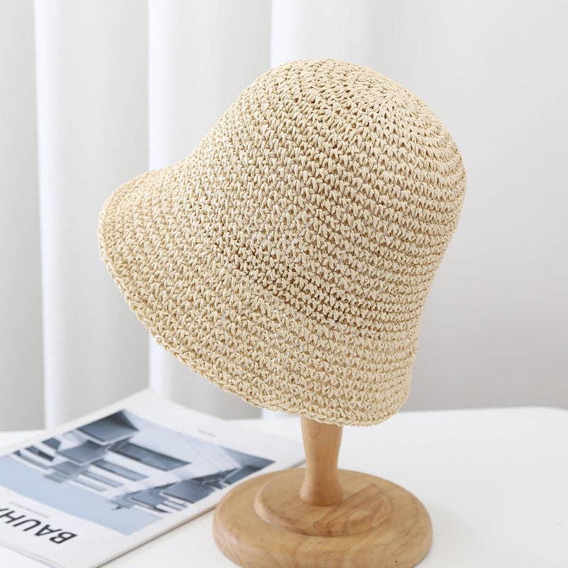 Trendy Wide Brim Woven Straw Sun Hat