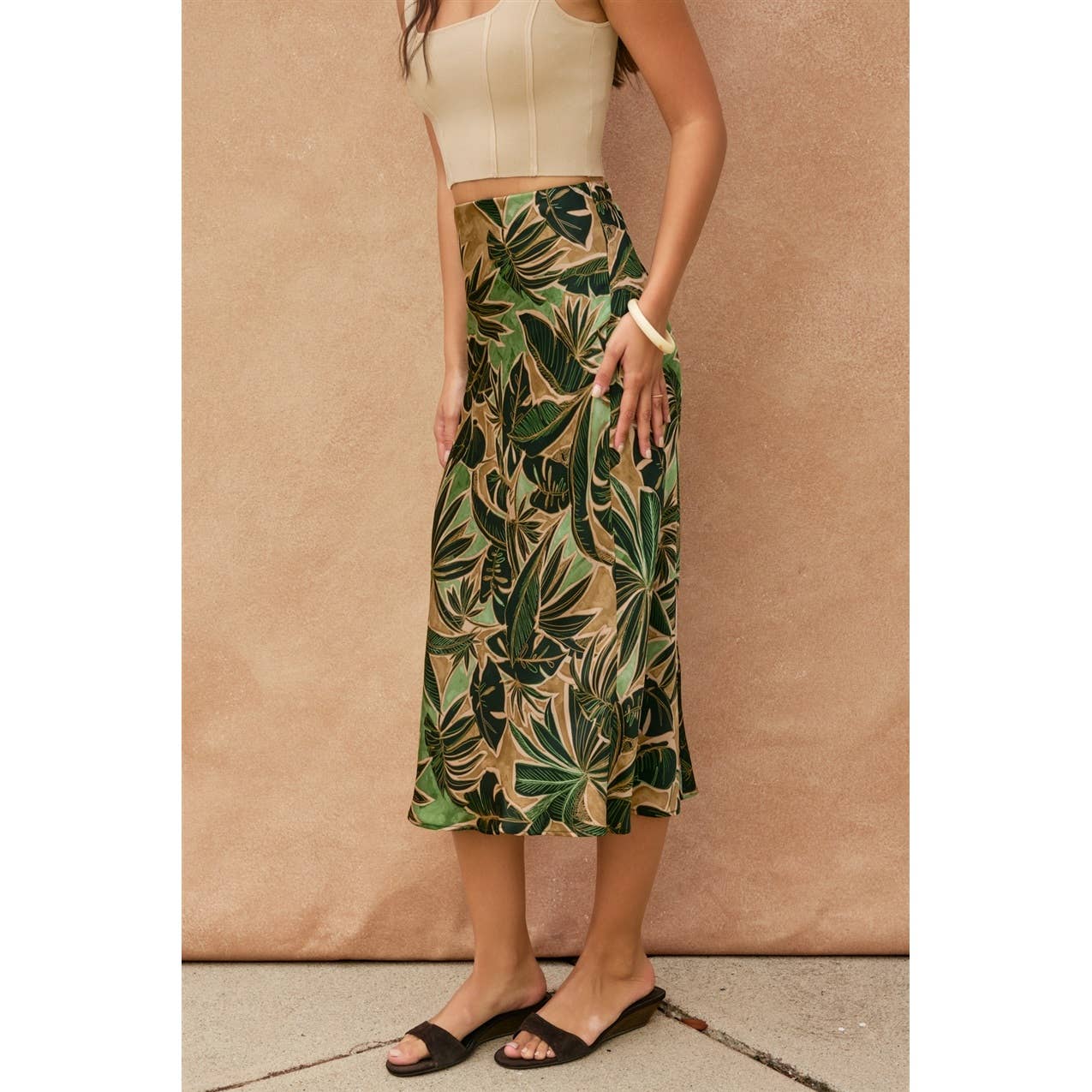 Phangan Island A-Line Midi Skirt