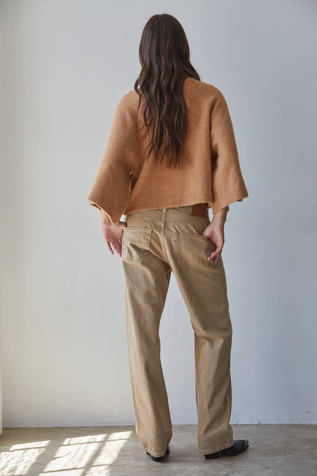 Knit Sweater Turtleneck Boxy Pullover