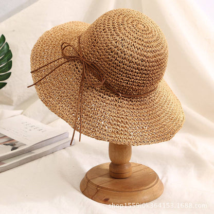 Casual Wide Brim Foldable Beach Straw Hat