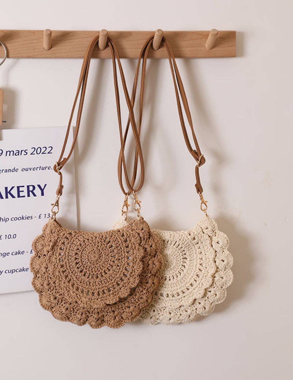Flounce Woven Shoulder Bag