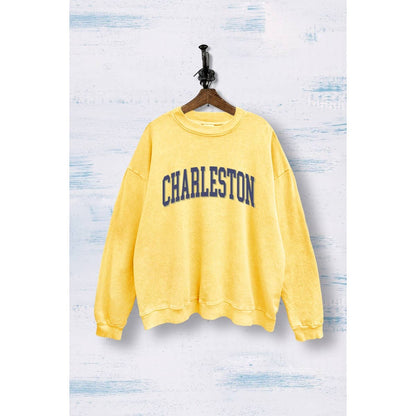 Charleston Collegiate Typography Mineral Wash Sweatshirt