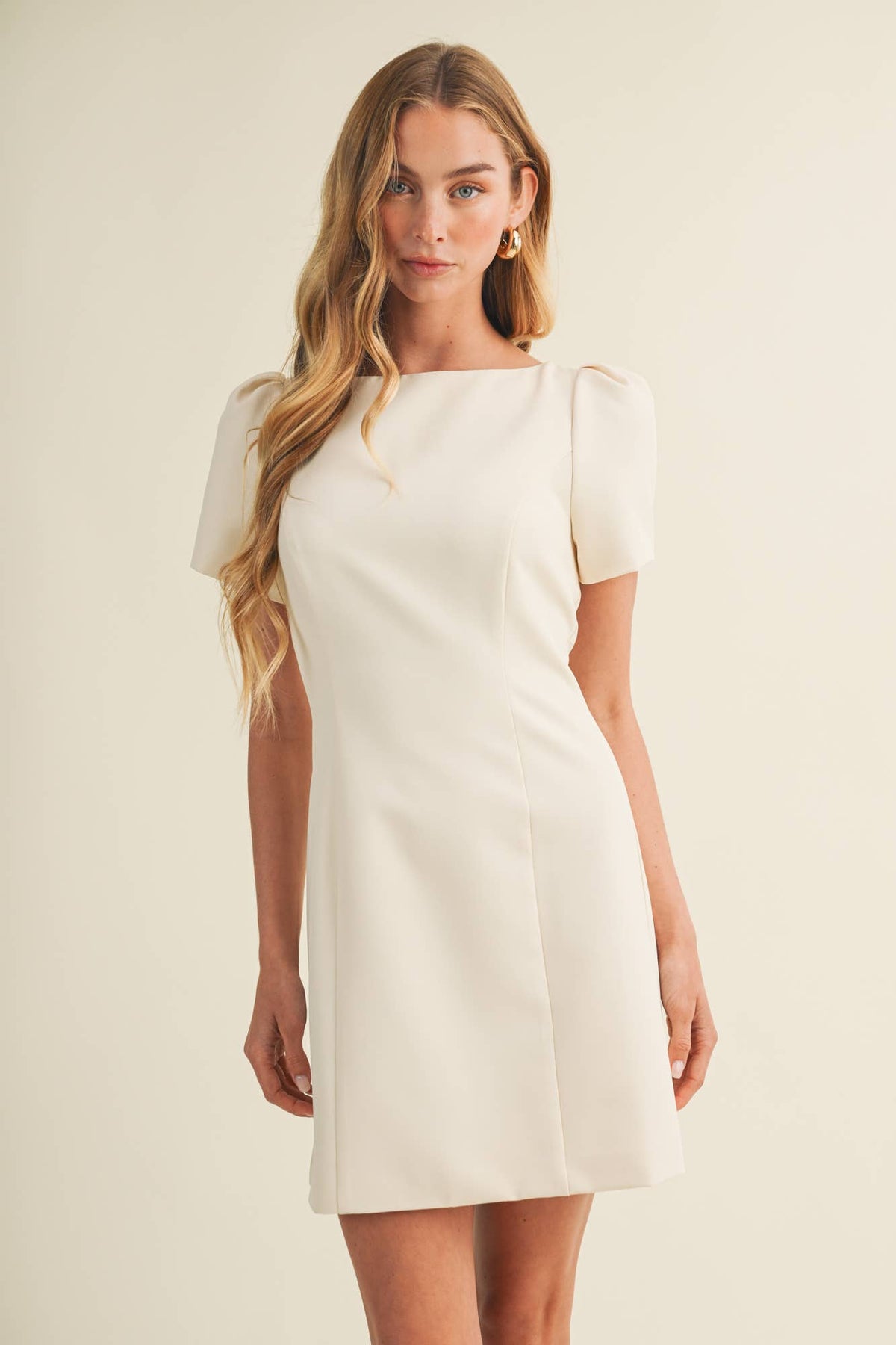 Boatneck Princess-Seam A-Line Dress