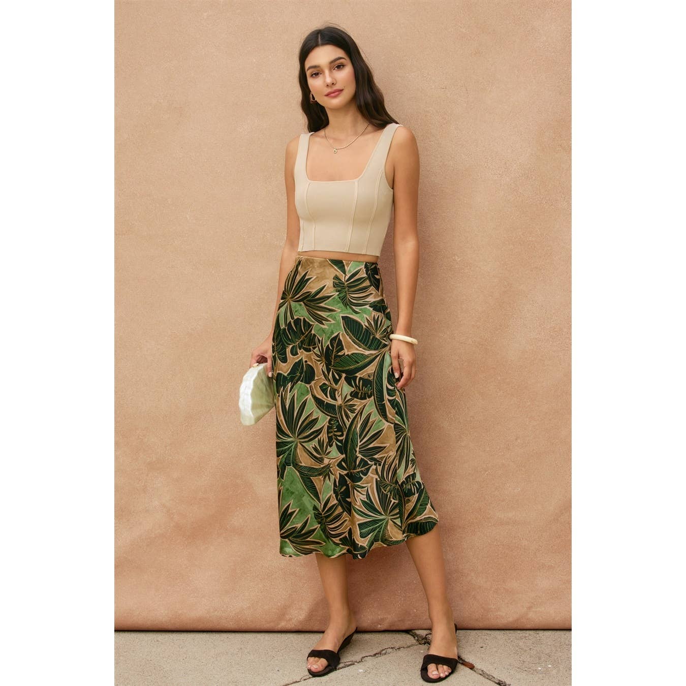 Phangan Island A-Line Midi Skirt