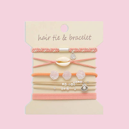 Boho 2-in-1 Hair Tie & Bracelet Set