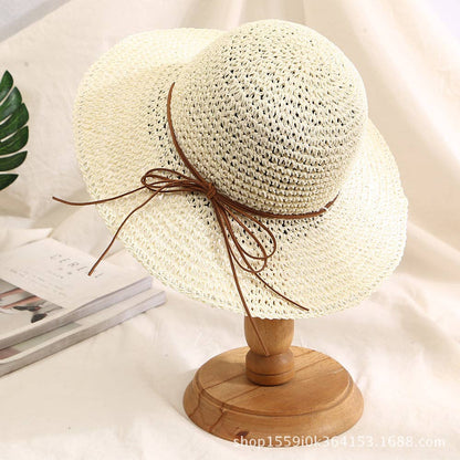 Casual Wide Brim Foldable Beach Straw Hat