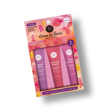 Glowy Lip Balm Trio – Sweet Treats Collection