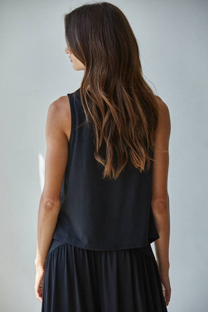 Sleeveless Cowl Neck Top