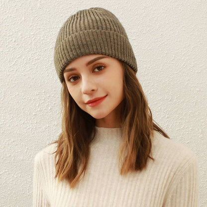 Casual Solid Color Knit Beanie Hat