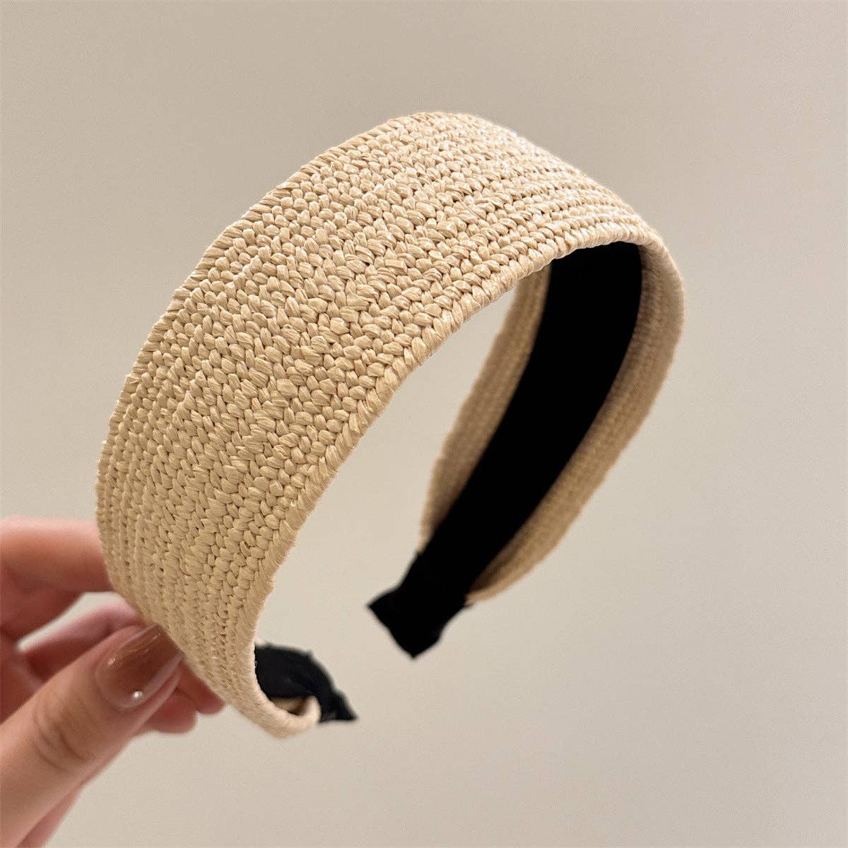 Minimalsit Straw Woven Beach Wide Headband
