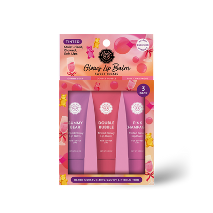 Glowy Lip Balm Trio – Sweet Treats Collection