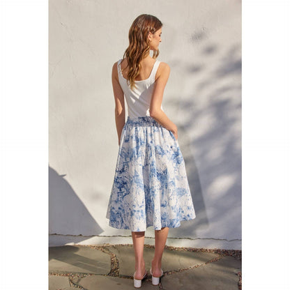 Coastline Structured Circular Midi Skirt