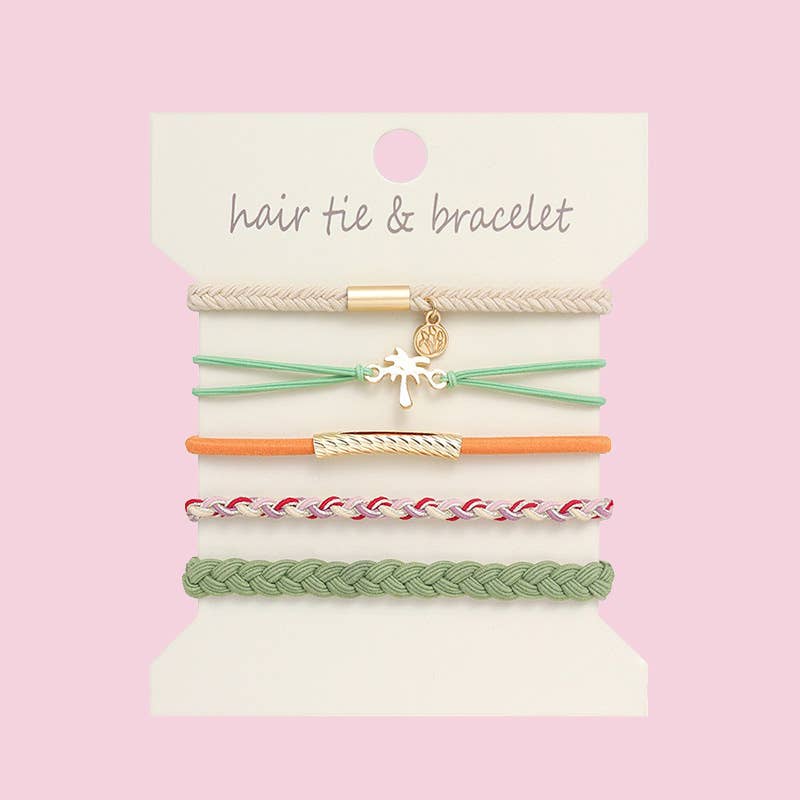 Boho 2-in-1 Hair Tie & Bracelet Set