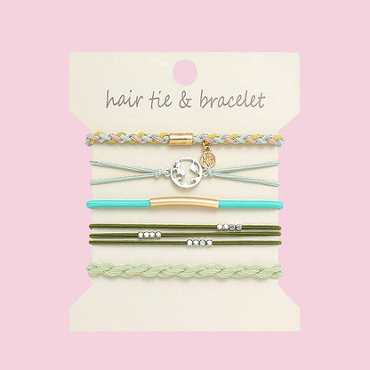 Boho 2-in-1 Hair Tie & Bracelet Set