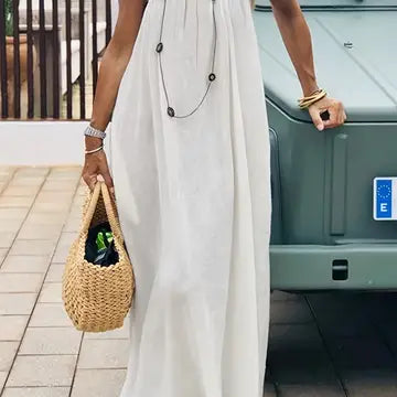 Boho Backless Tie Cami Maxi