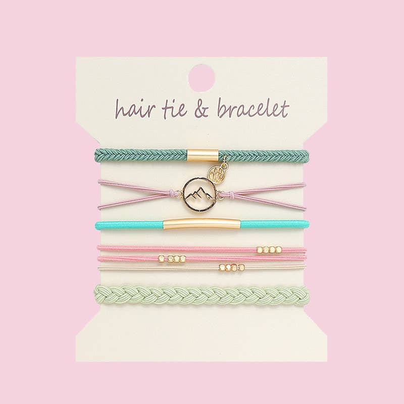 Boho 2-in-1 Hair Tie & Bracelet Set
