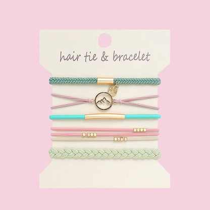 Boho 2-in-1 Hair Tie & Bracelet Set