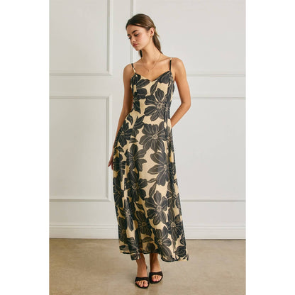 Floratique V Neck Maxi Dress
