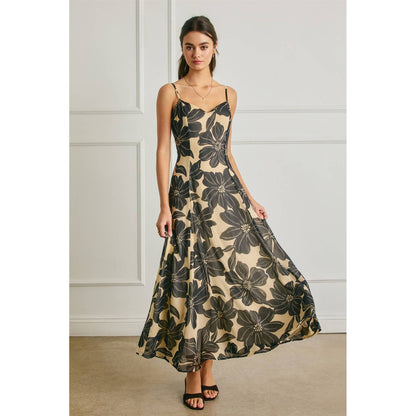 Floratique V Neck Maxi Dress