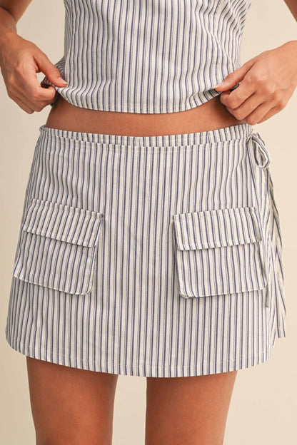 OPEN BACK TOP WITH STRAP AND SKORT SET