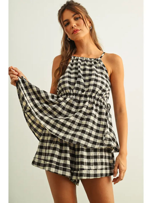 Gingham Ruffle Top