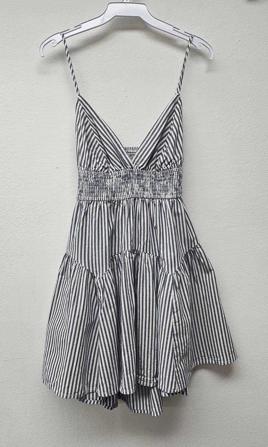 Spring Striped Cut Out Mini Dress