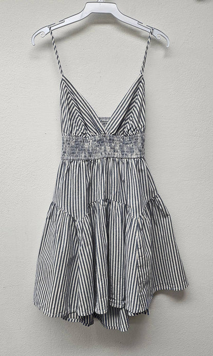 Spring Striped Cut Out Mini Dress