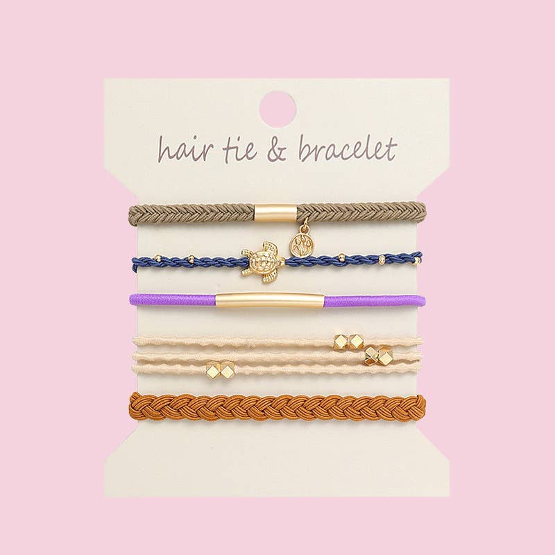 Boho 2-in-1 Hair Tie & Bracelet Set