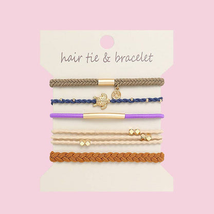 Boho 2-in-1 Hair Tie & Bracelet Set