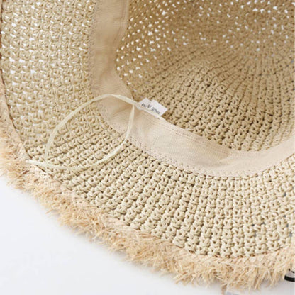 Fashion Wide Brimmed Woven Straw Bucket Hat MK2RTK6W6HAT171